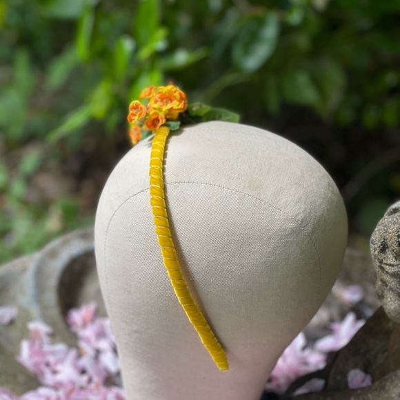 Yellow Orange Wild Rose Headband - Picture 11 of 16